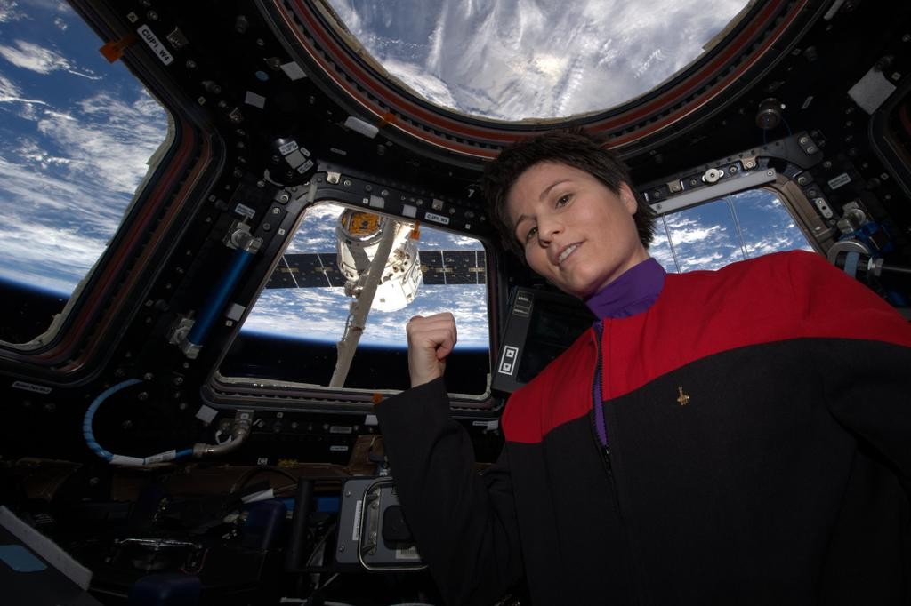 Yes, that's the Dragon in the background, too. Photo:Samantha Cristoforetti / ISS