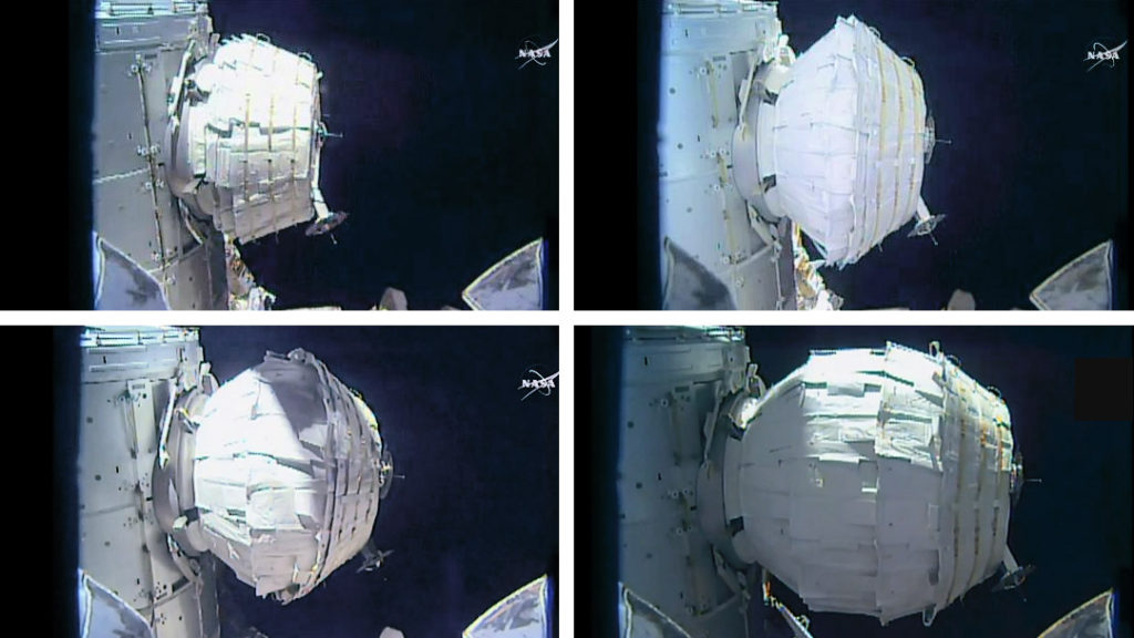 Like blowing up a ($17.8million) balloon (in space) | Photo: NASA TV